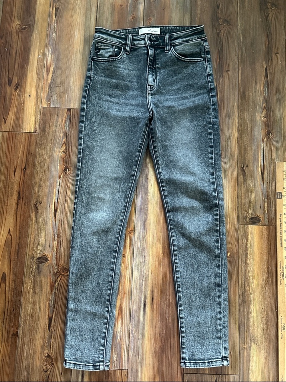 KanCan Black Acid Wash High-Rise Skinny Jeans 27
